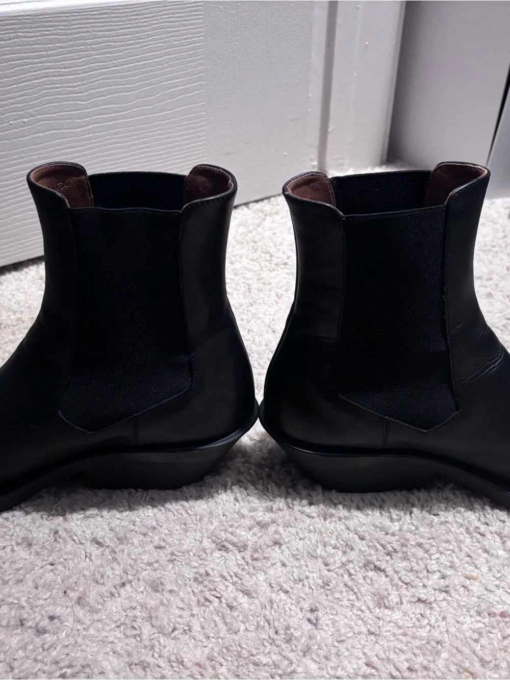 Marni Black Leather Platform Chelsea Boot